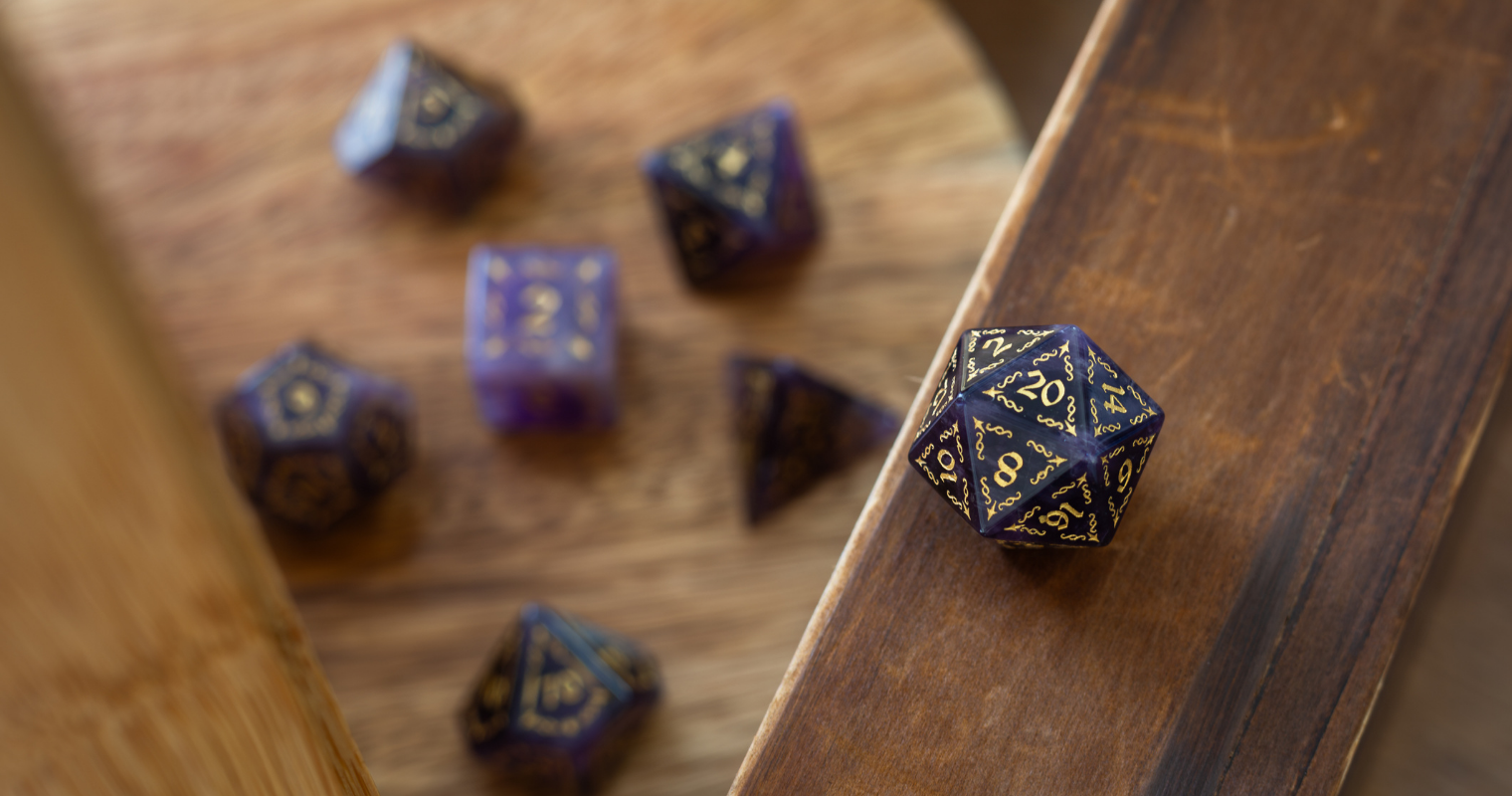 Amethyst Gemstone Dice - Amethyst Gemstone Dice Crystal Clarity for Fair Rolls