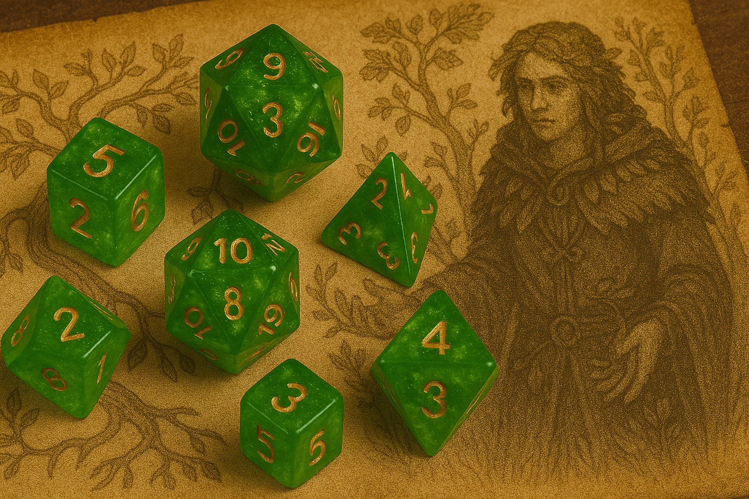 Best Dice Sets for Druids | Nature-Inspired D&D 5e Dice Guide