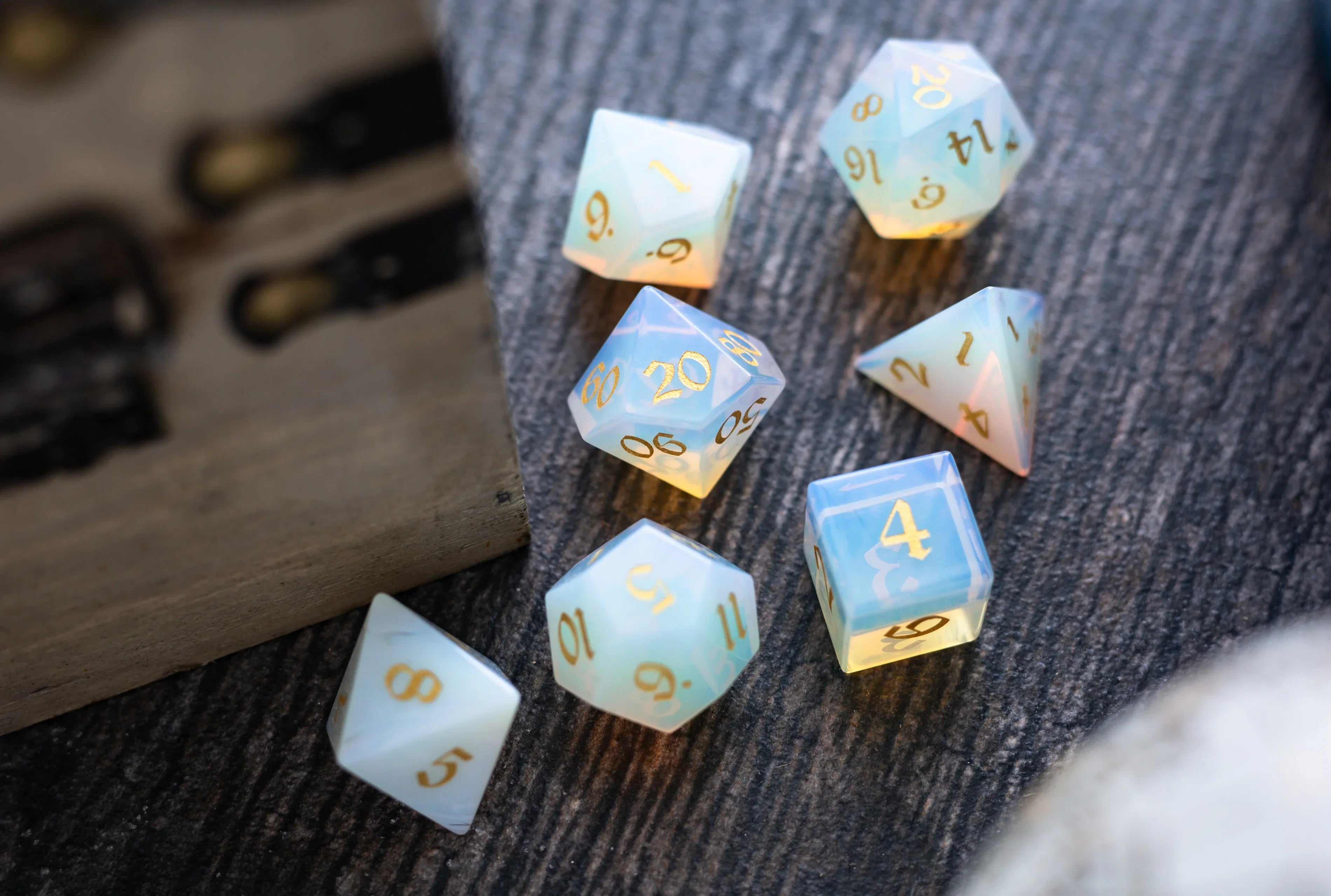 Opalite Dice Set - Opalite Dice Set Elevates RPG Rolls with Crystal Clarity