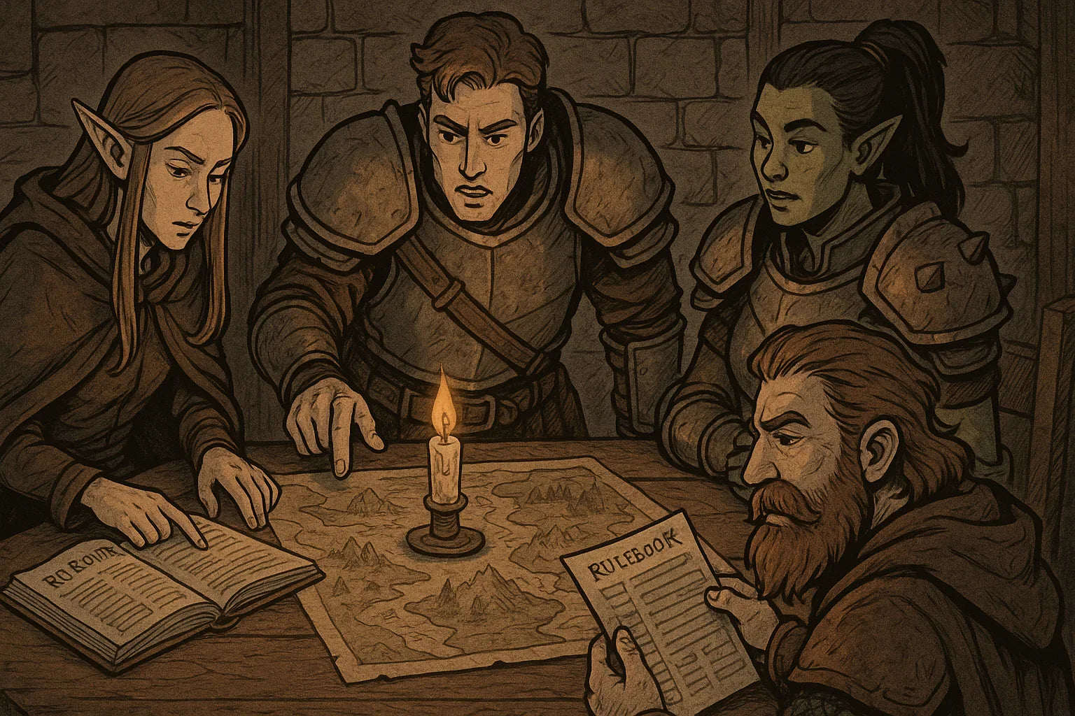 Decode Tabletop Roleplaying Game Rules with Clear Examples