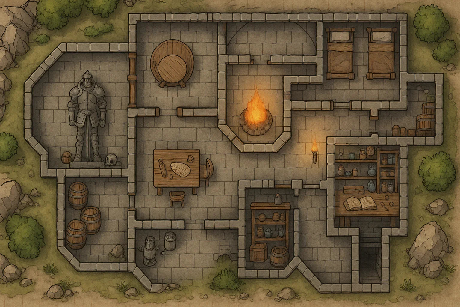 Virtual Tabletop Maps - Designing Clear virtual tabletop maps for seamless RPG play