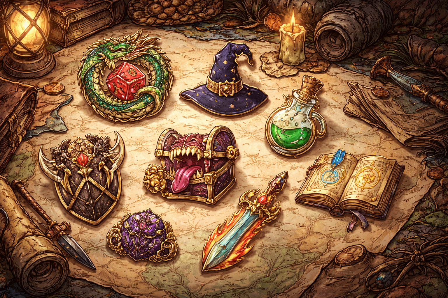 Enamel Pins For Tabletop Gamers - Enamel Pins for Tabletop Gamers Level Up Your Gameplay