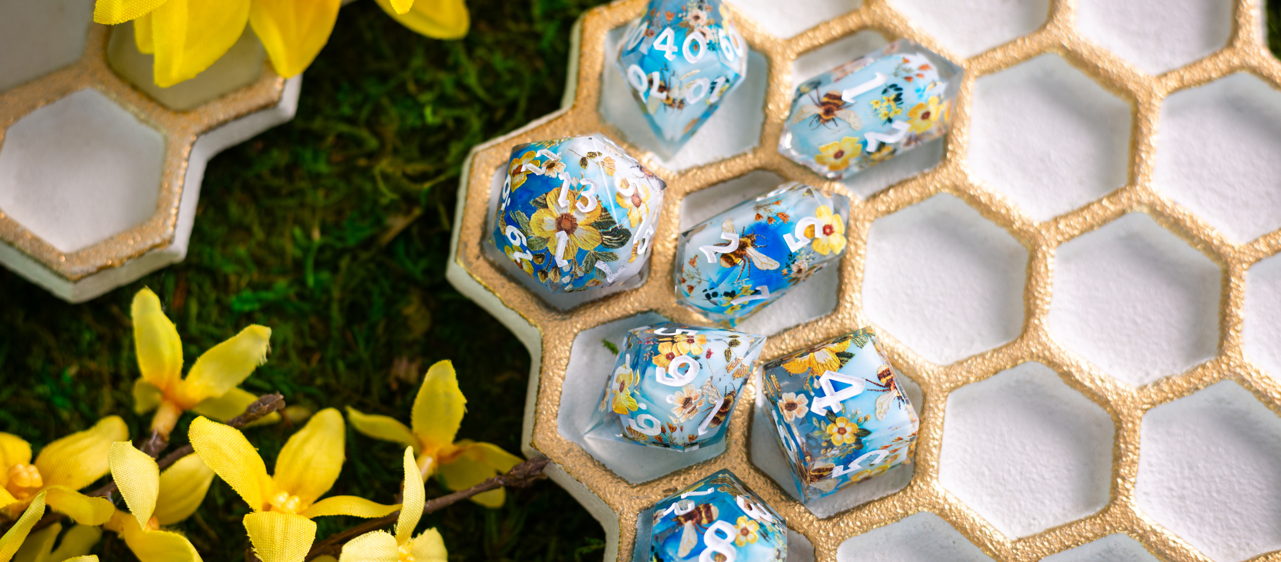 Colorful resin DnD dice with smooth finishes, ideal for balanced rolls and long-lasting gameplay