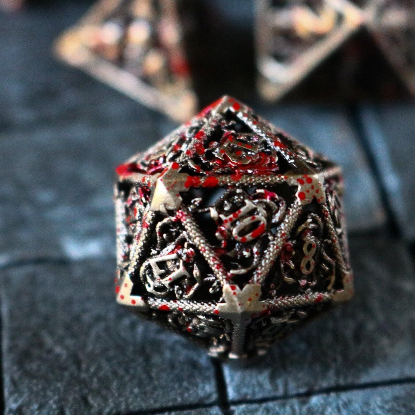 Bloody Medusa Hollow Metal DND Dice Set