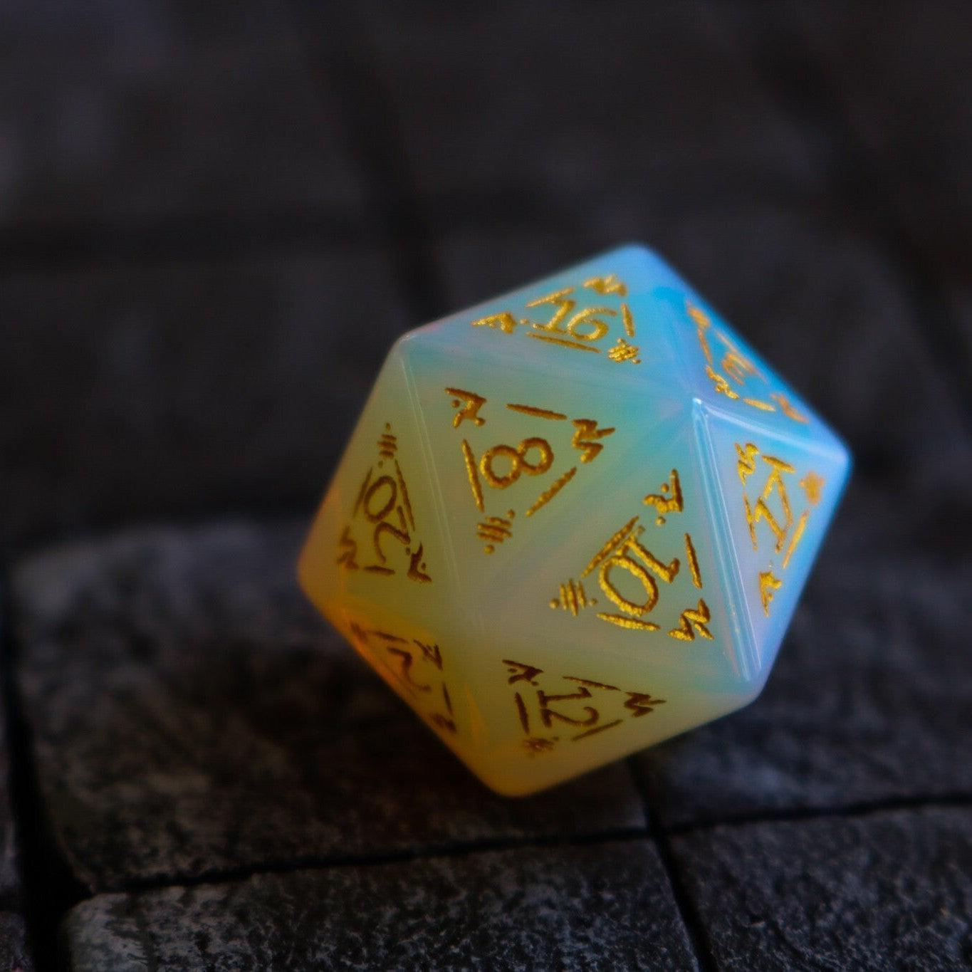 Dragon Shield Opalite Gemstone DND Dice Set