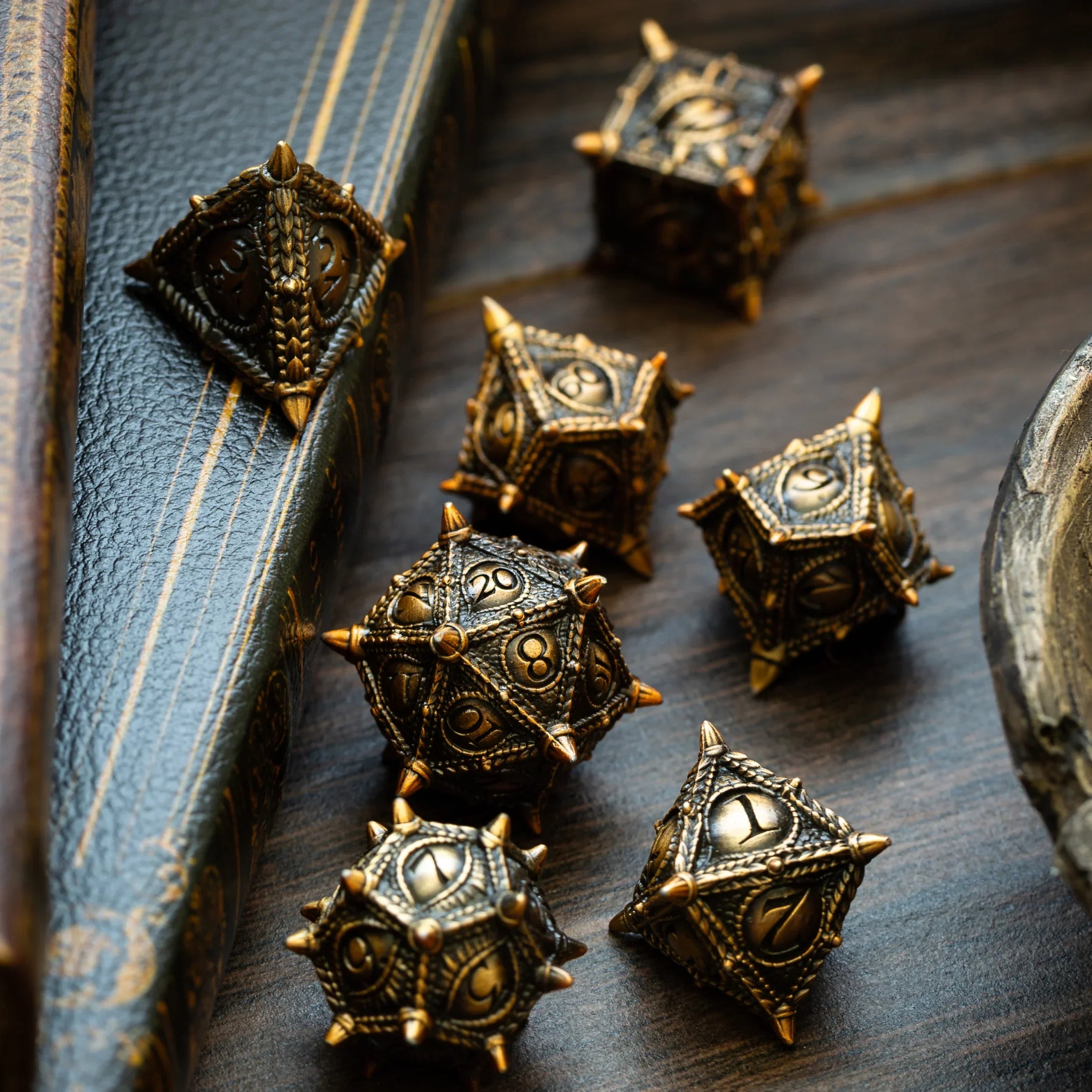 Everwatch Bronze Hollow Metal DND Dice Set