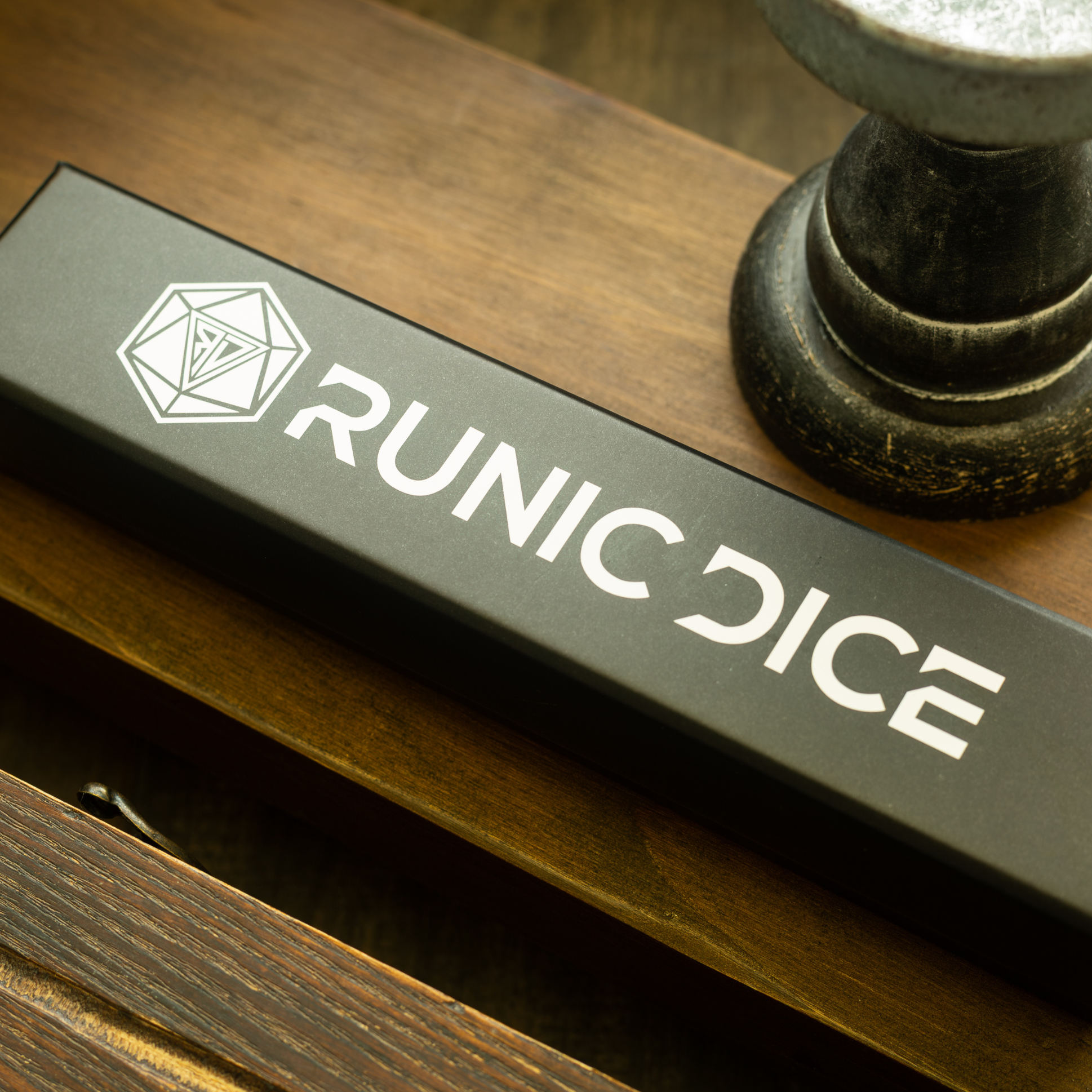 Black Walnut Wood Magnetic Dice Storage Box