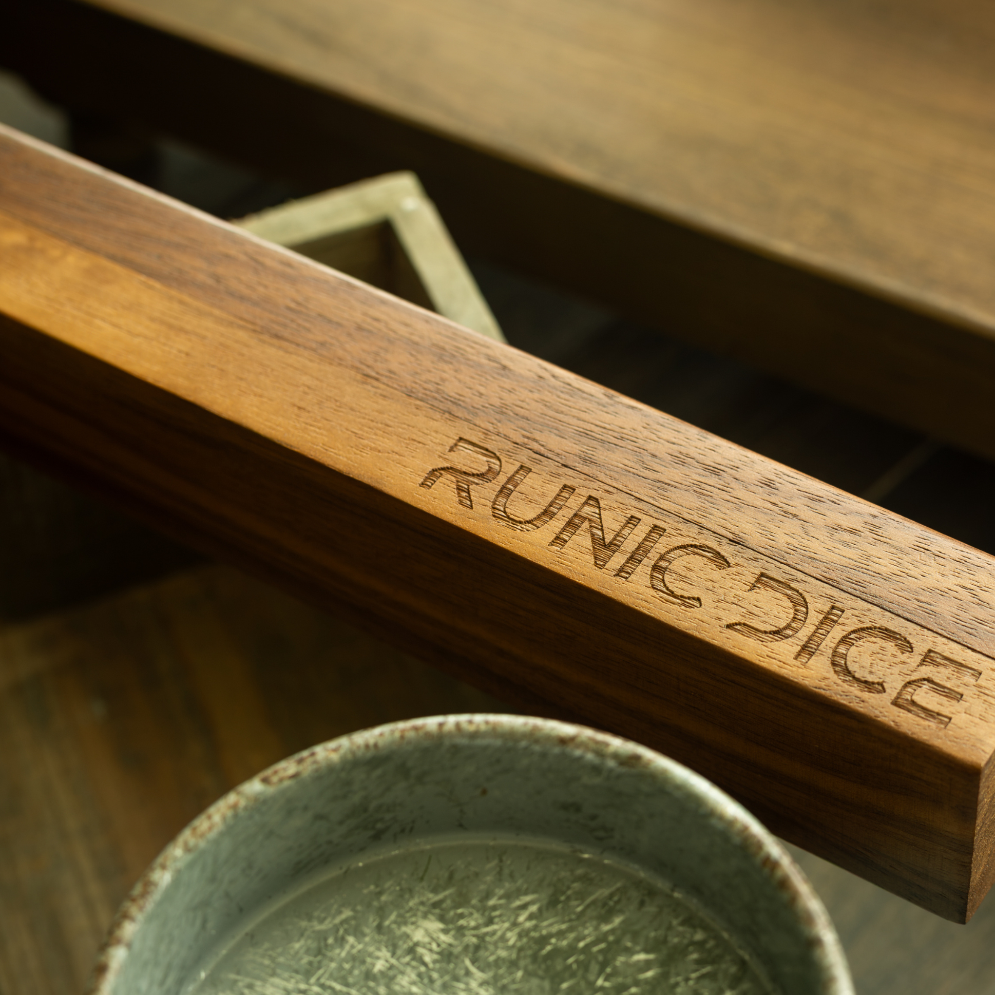 Black Walnut Wood Magnetic Dice Storage Box