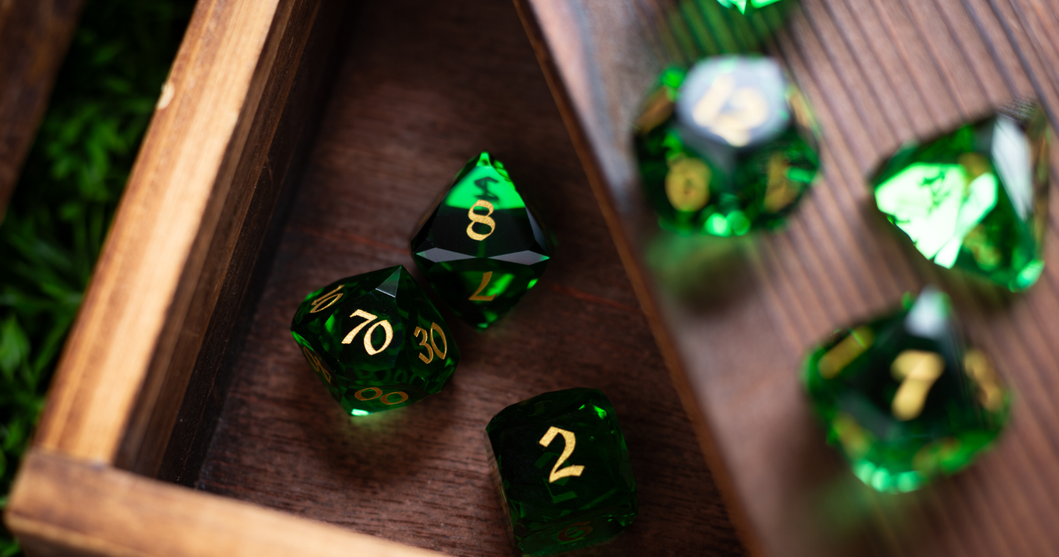 Gemstone DND Dice Collection Colorful Rolls and Craft