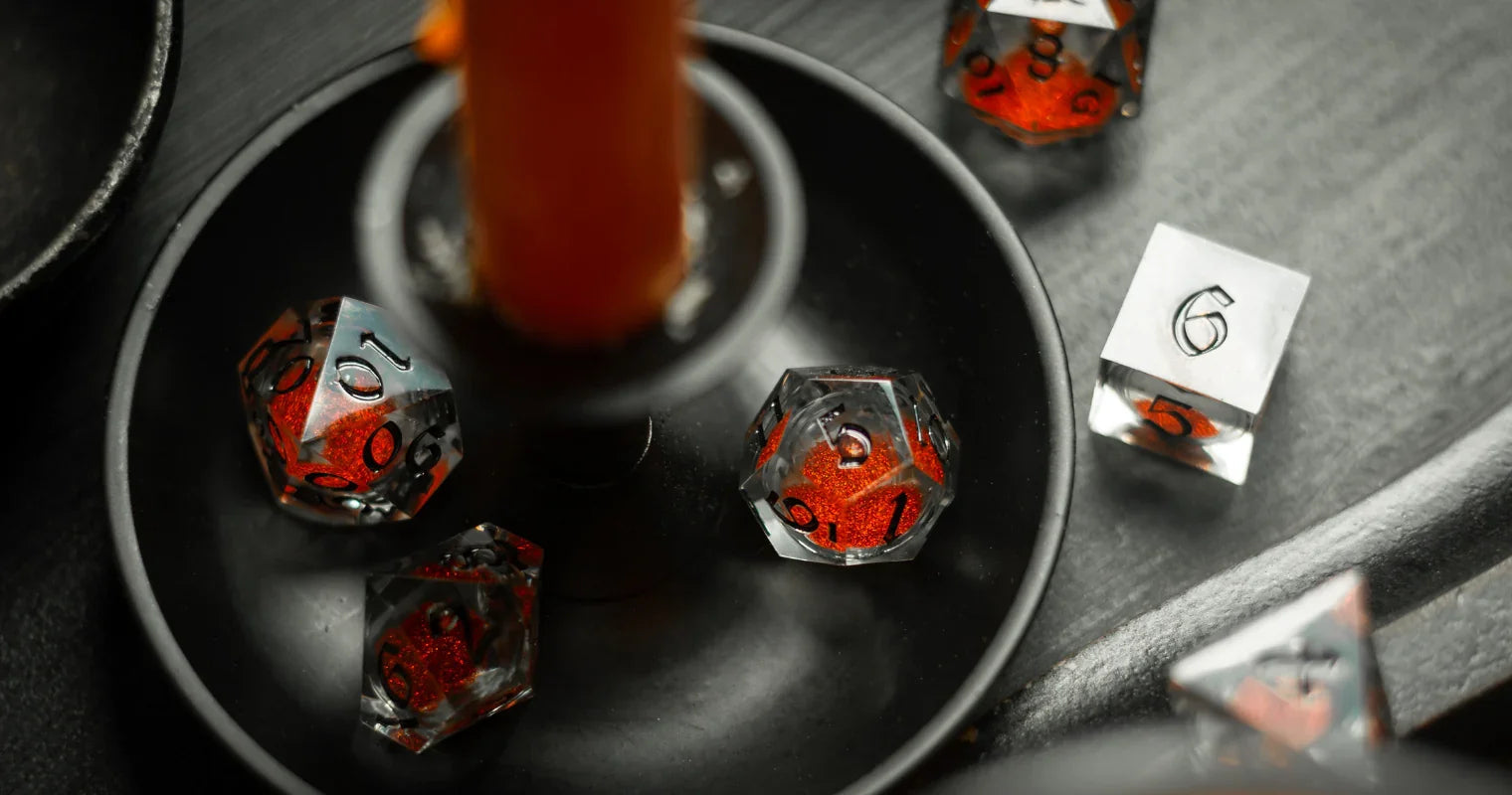 Liquid Core Resin Dice - Liquid Core Resin Dice Sparkling Clarity at the Table