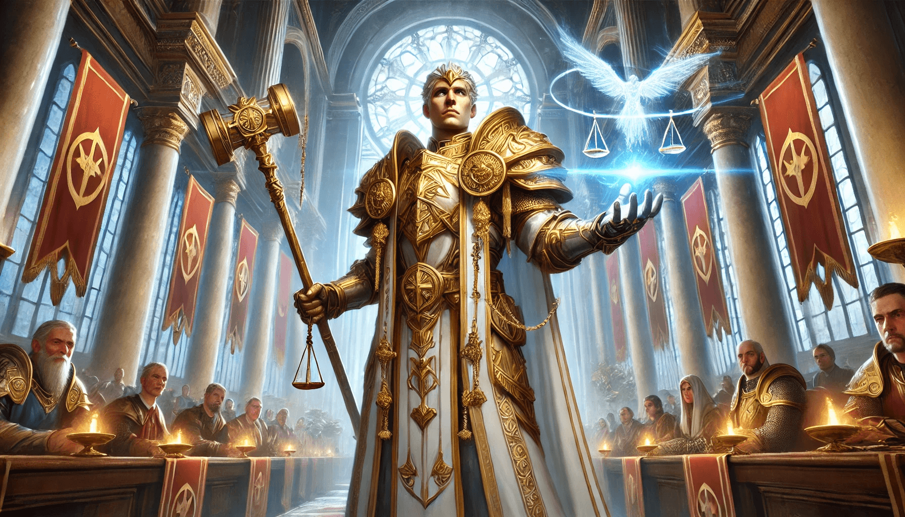 Order Domain Cleric embodying law and discipline in a court of justice