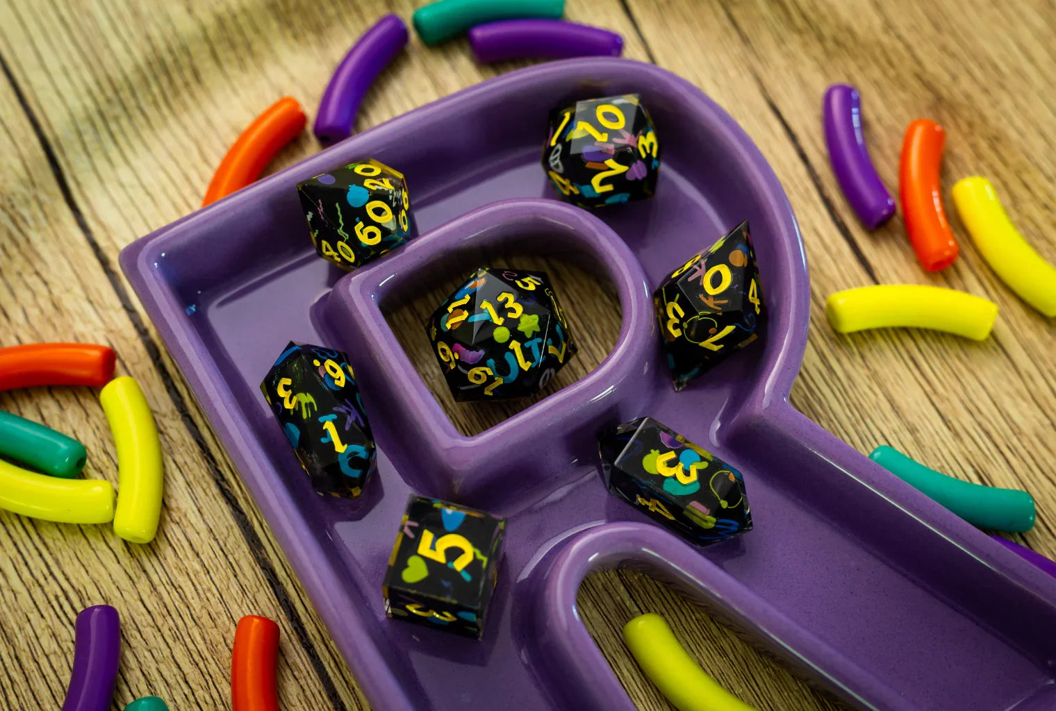 Polymer D&D Dice Sets Durable Colorful Rolls for Campaigns
