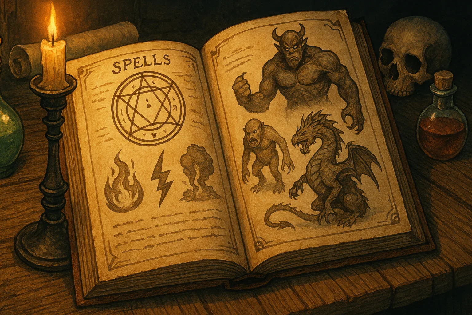 Spells And Monsters Compendium - Spells and Monsters Compendium for Quick GM Reference