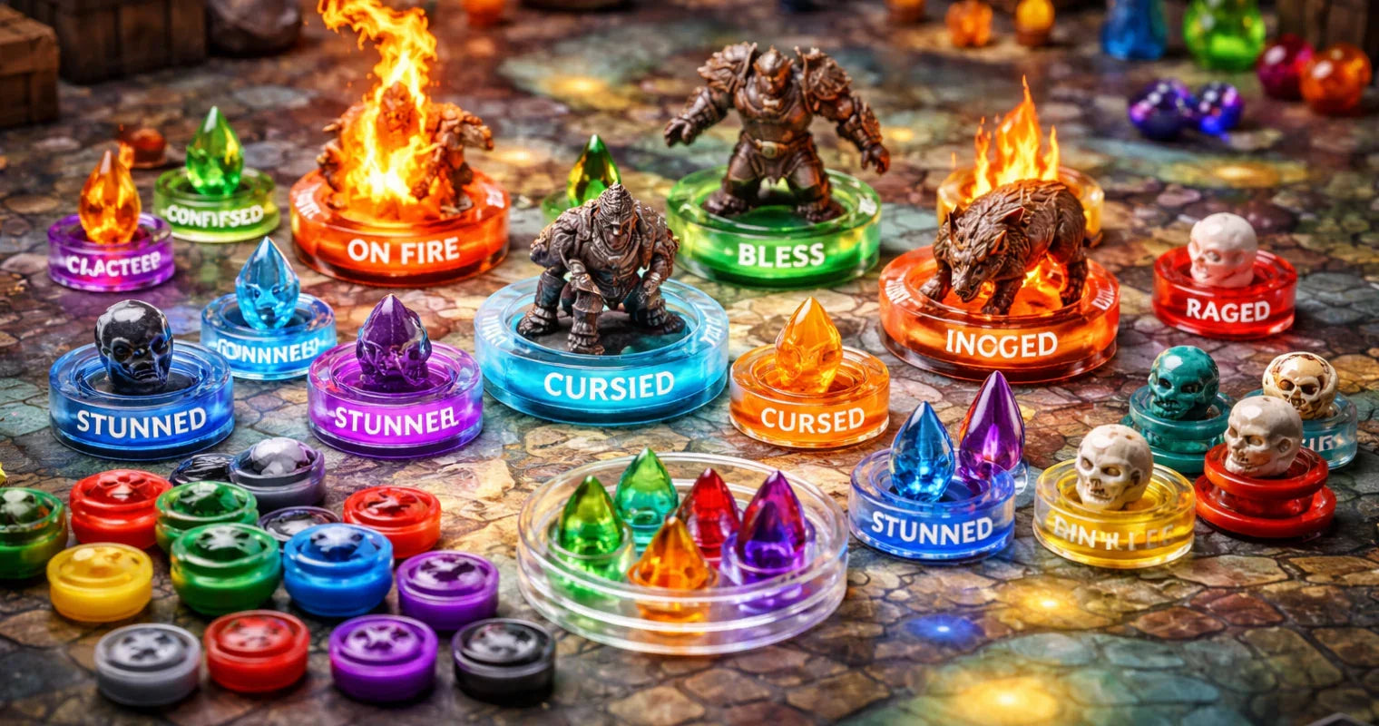 Tabletop Role Playing Game Token Sets And Markers - Token Sets and Markers for Tabletop RPGs Clear Tracking