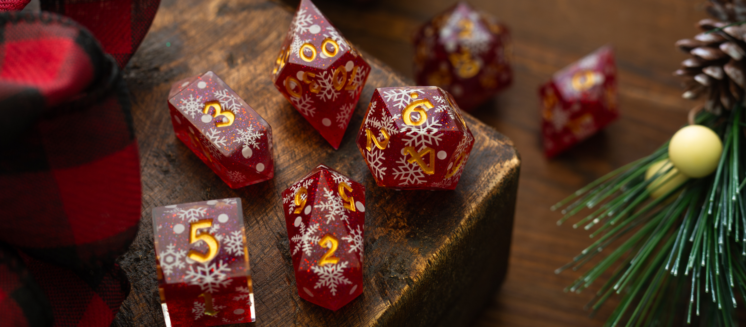 Exclusive discounts on a variety of DnD dice sets, including gemstone, resin, and metal options, for every adventurer's needs