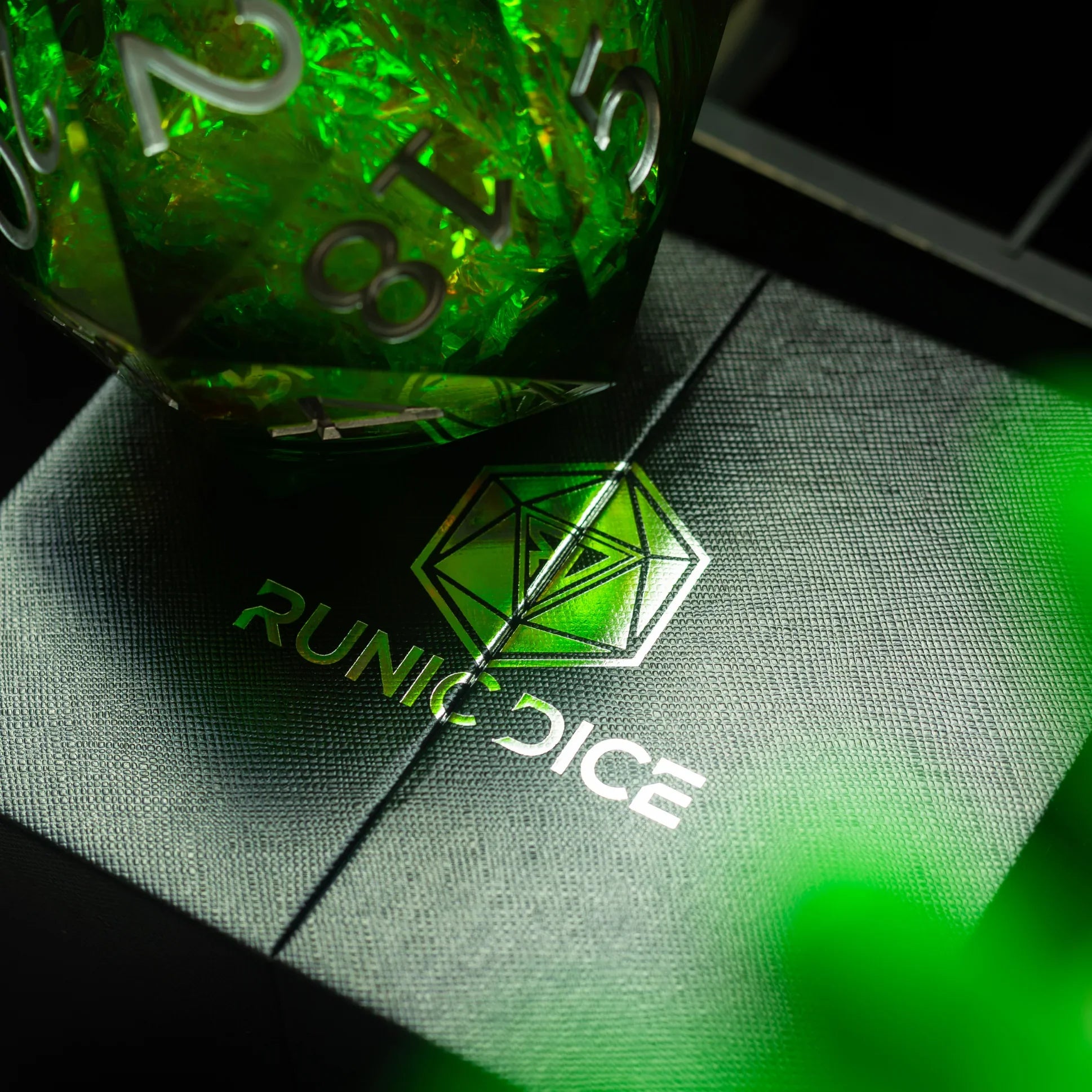 95MM Green D20 Liquid Core Dice | Unique DND Accessory