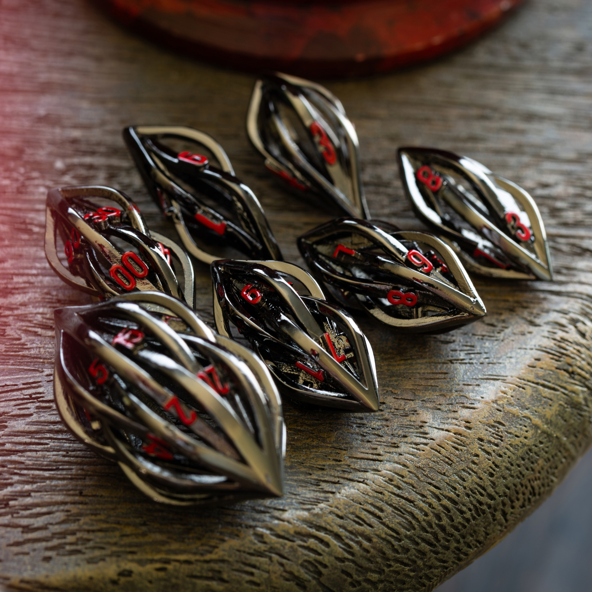 Bloodthorn Hollow Metal DND Dice Set