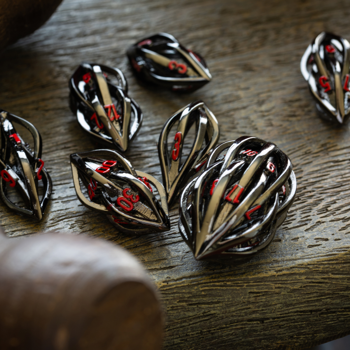 Bloodthorn Hollow Metal DND Dice Set