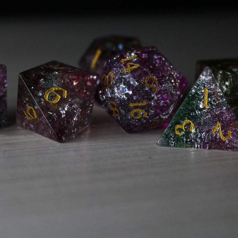 Dark Nox Forge Fire Glass DND Dice Set