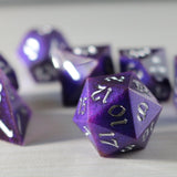 Deep Space Handmade Sharp Edge Resin DND Dice Set