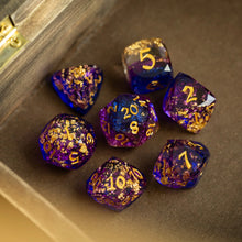 Dwarf Cut Arcane Nebula Handmade Resin DND Dice Set