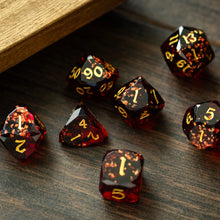 Dwarf Cut Dragonfire Handmade Resin DND Dice Set