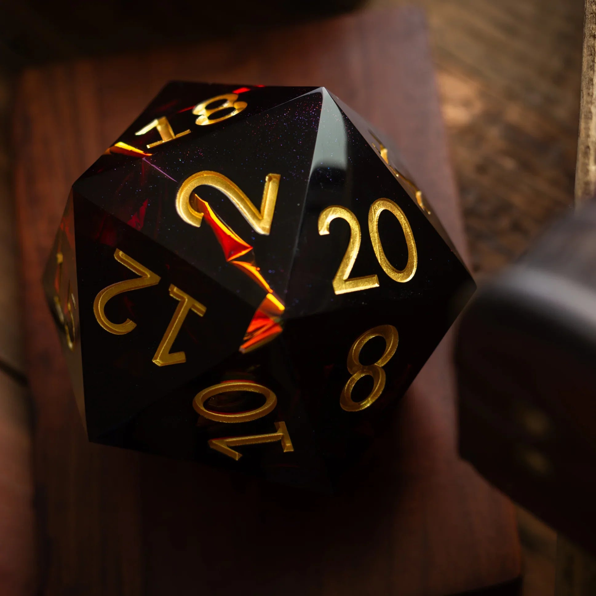 Massive Red Ember 95MM Chonk Handmade Resin Dice And Box