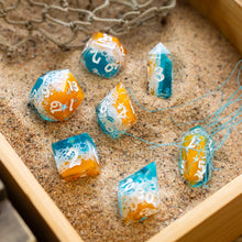 Ocean Sunset Handmade Resin DND Dice Set