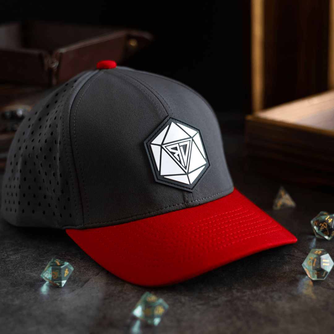 Runic D20 Snapback Hat | RPG Dice Cap for DND & Tabletop Gamers