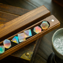 Black Walnut Wood Magnetic Dice Storage Box