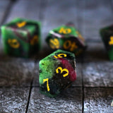 Zoisite Polyhedral Gemstone DND Dice Set