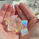 Gemstone Raised Dichroic Glass DND Dice Set