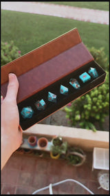 Blue Smoke Handmade Resin DND Dice Set