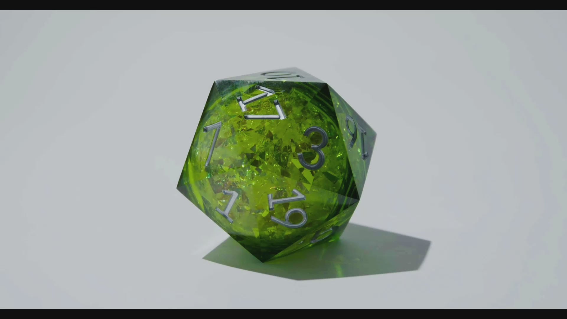 95MM Green D20 Liquid Core Dice | Unique DND Accessory